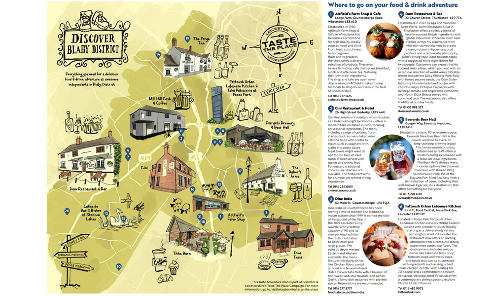 Blaby Taste Adventures Map - Visit Leicester