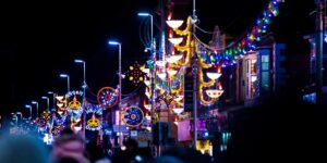 lights at diwali in leicester