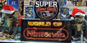 Frontage of a vintage game store