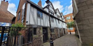 Leicester Guildhall - side cobbled walkway image next to Cathedral