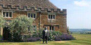 Statue in a field