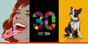 collage representing leicester comedy festival
