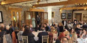 people sat at an event