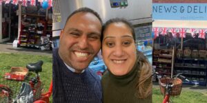 a portrait of Pratik & Bee