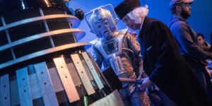 two re-enactors of Dr Who