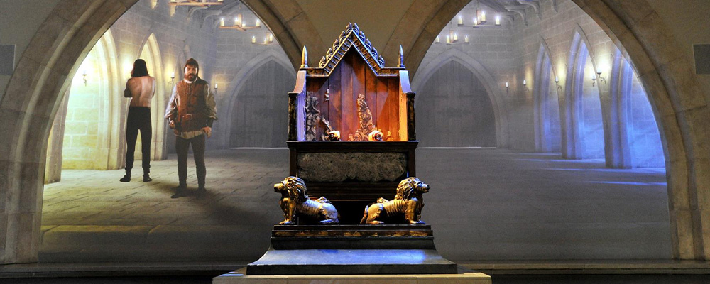the throne at the Richard III Visitor Centre