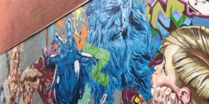 street art on the side of a building