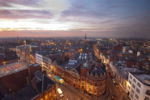 Leicester skyline from above