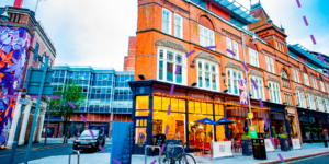 vibrant bar on a street in leicester