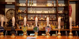 beer taps at a pub