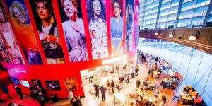 Curve theatre lobby and cafe