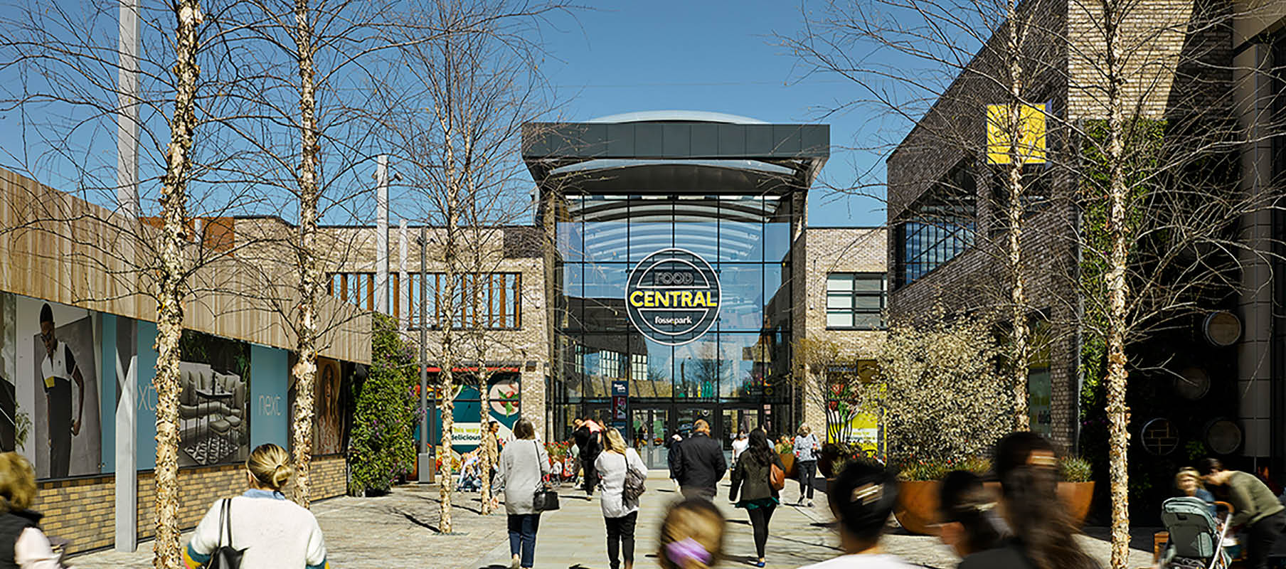 Fosse Park food market from the outside view