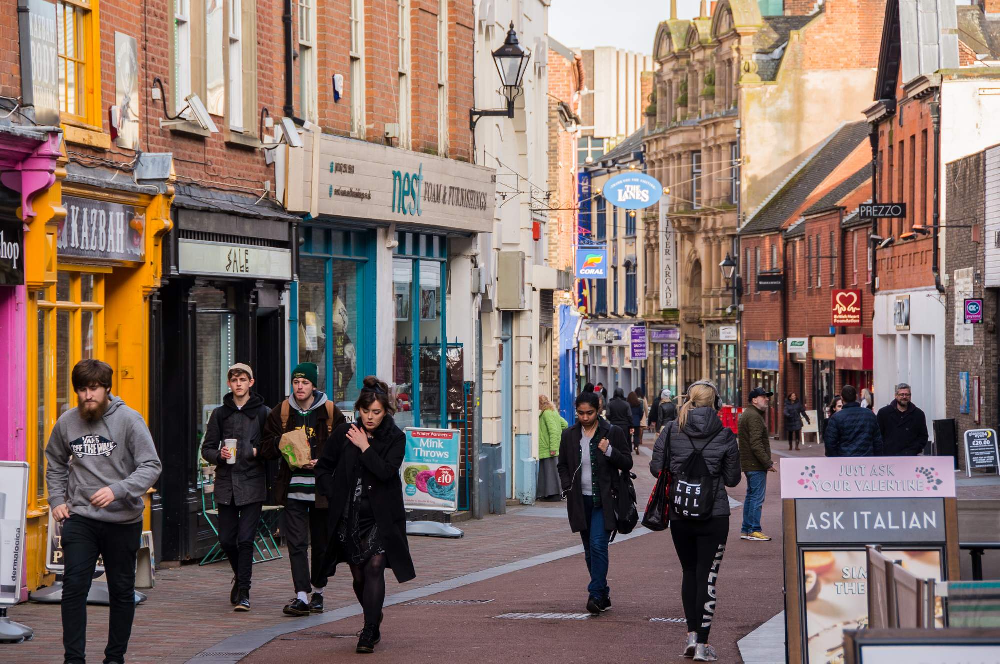 busy shopping street`