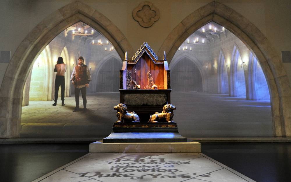 The throne inside the King Richard III Visitor Centre