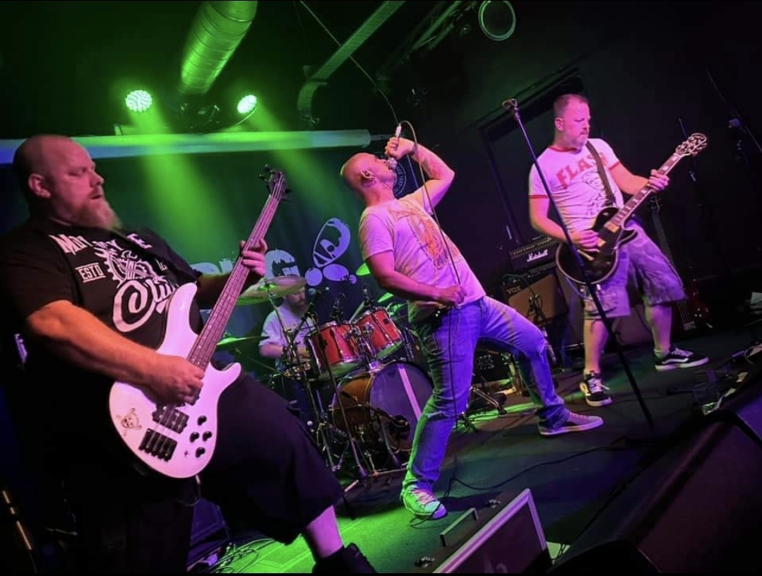 A band on stage at Firebug