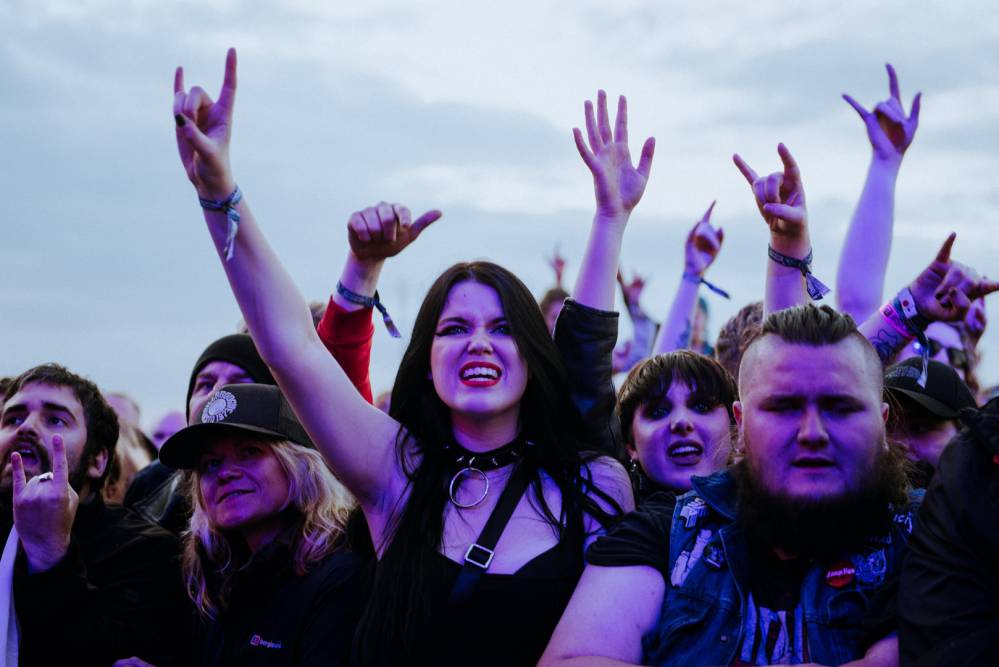 People in the crowd at Download
