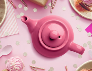 pink teapot