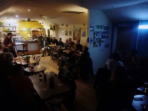 comedy night at a cosy pub