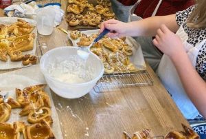 pastries and decorating with icing