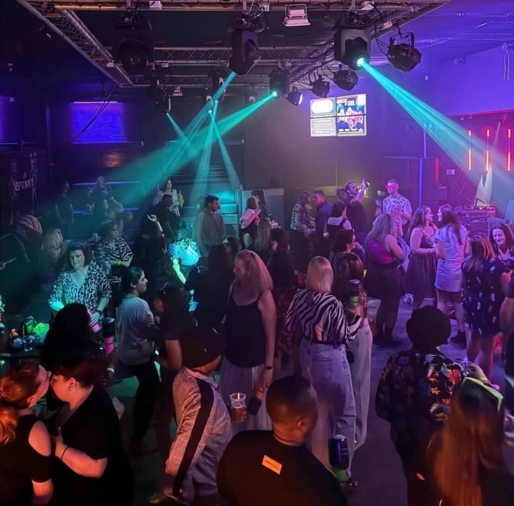 A crowd at a club night