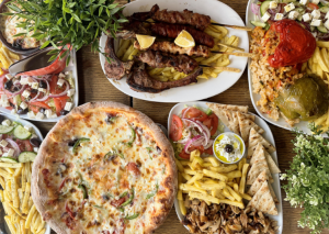 Food on a table