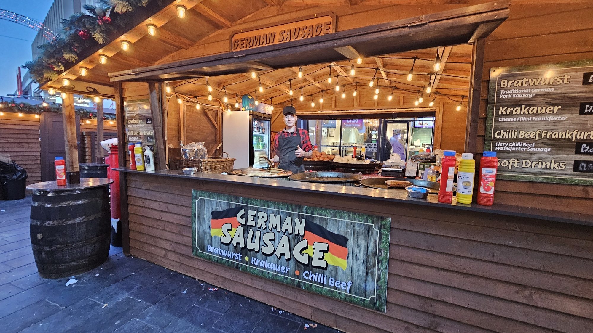 German Sausage stand