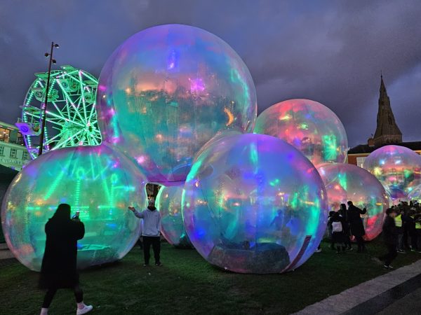 Light Up Leicester bubbles