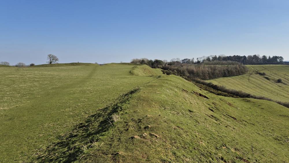 The earthworks of the Iron Age Fort at Burrough Hill