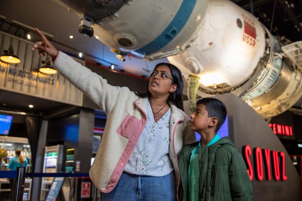 A family in the National Space Centre