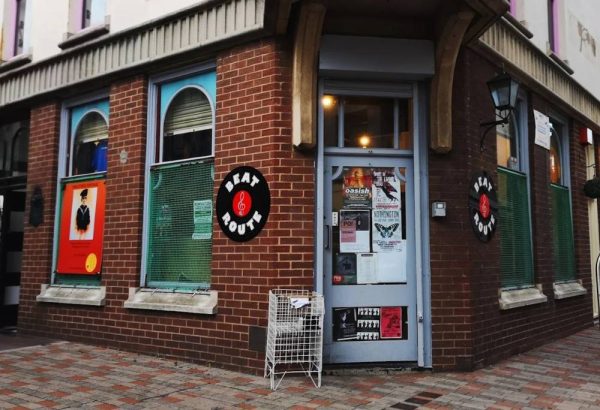 The outside of Beat Route record shop