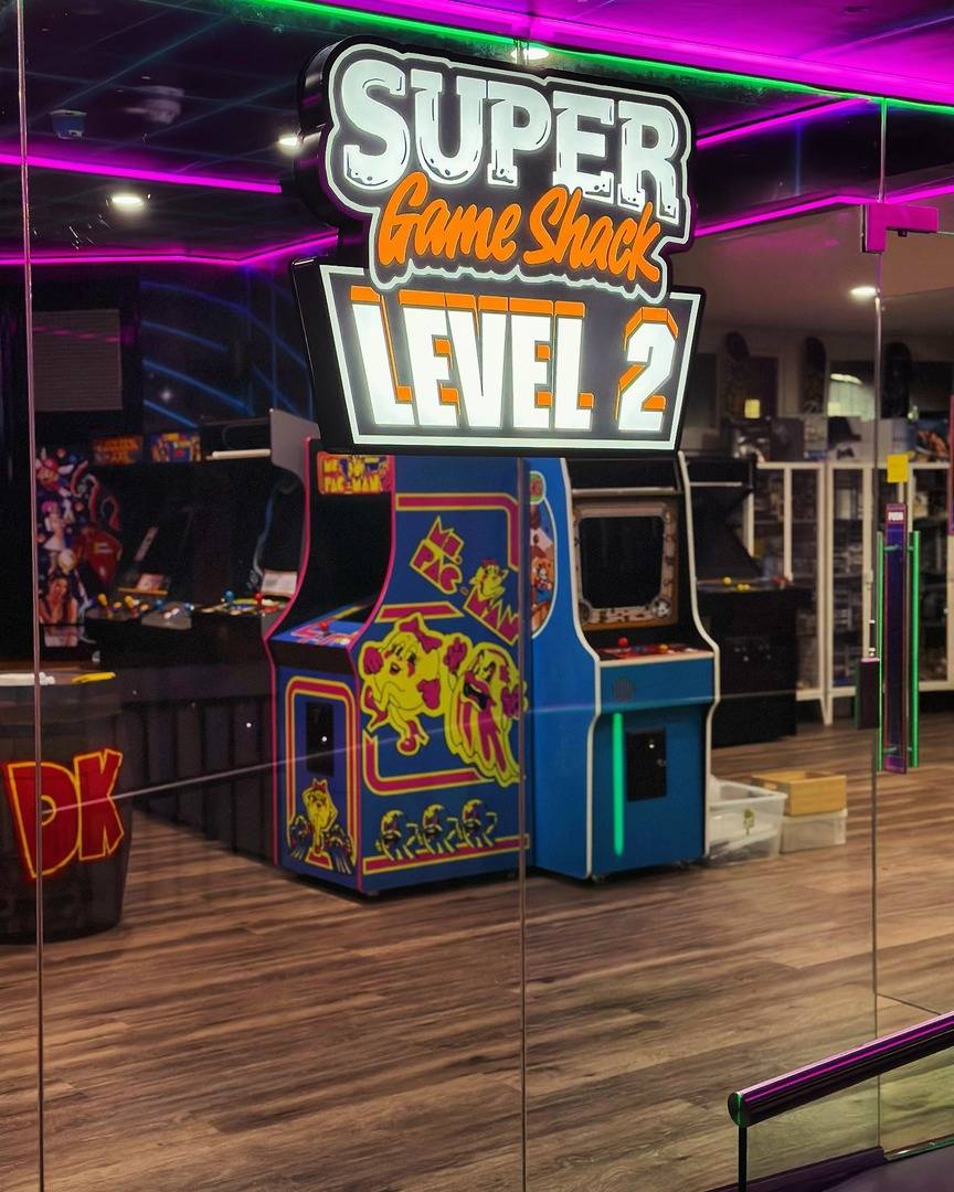 The arcade at Super Game Shack Level 2