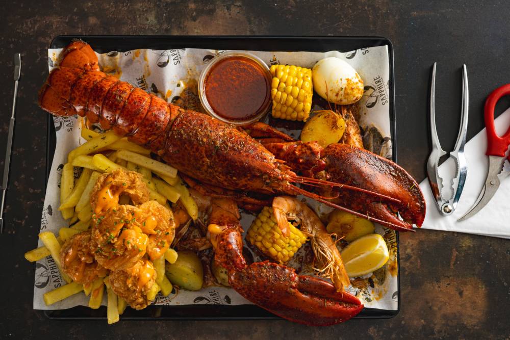 Lobster boil at Sapphire Seafood Kitchen