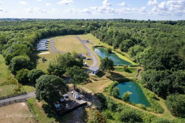 Swanlake Lodges from above