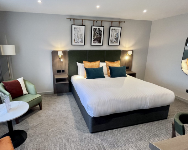 a luxurious double room at a hotel