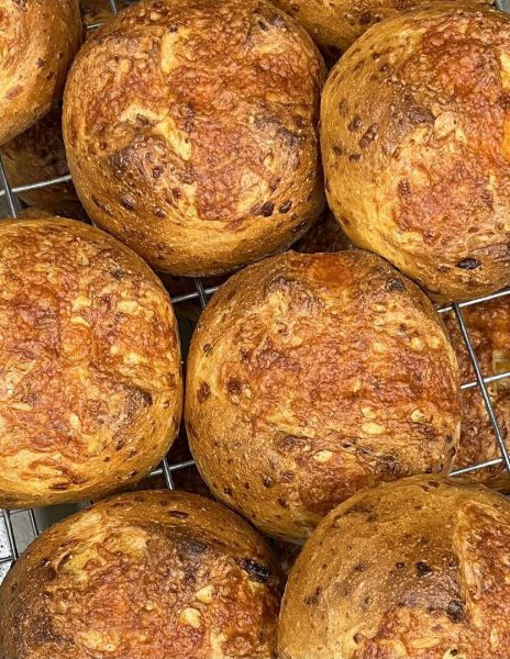 Milners red Leicester and roasted tomato rolls