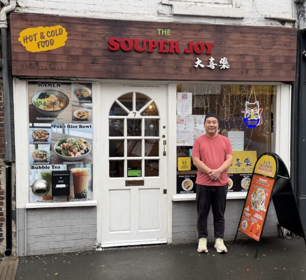 Souper Joy front and owner