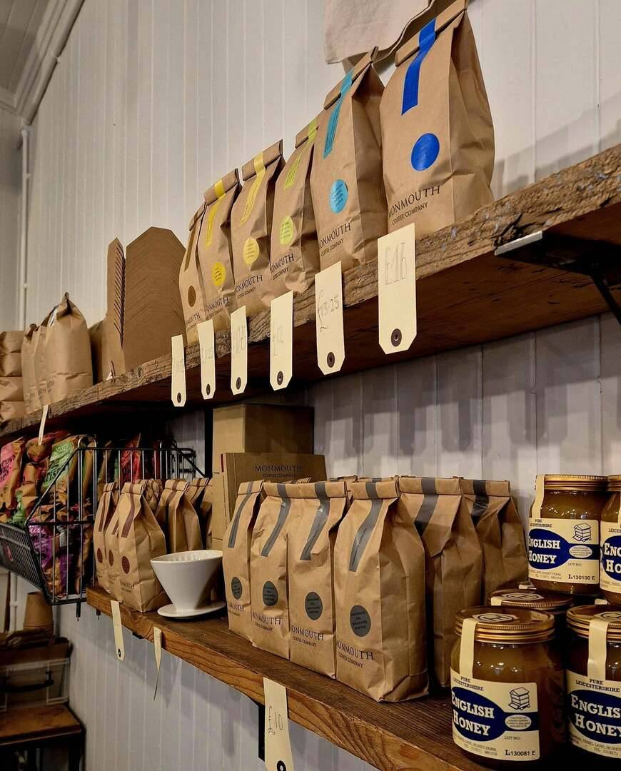 Monmouth coffee on shelves